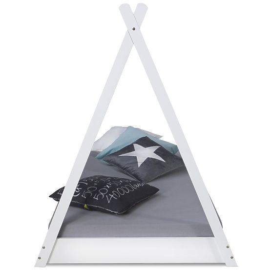 Kinderbett Tipi 200x90 cm - weiss