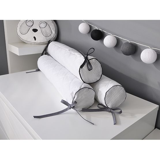 Baby-Bettwäsche Panda - 3-teilig - grau