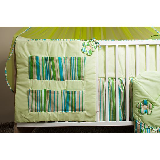 Baby-Bettwäsche-Set 120x90cm FLOWERS  - grün