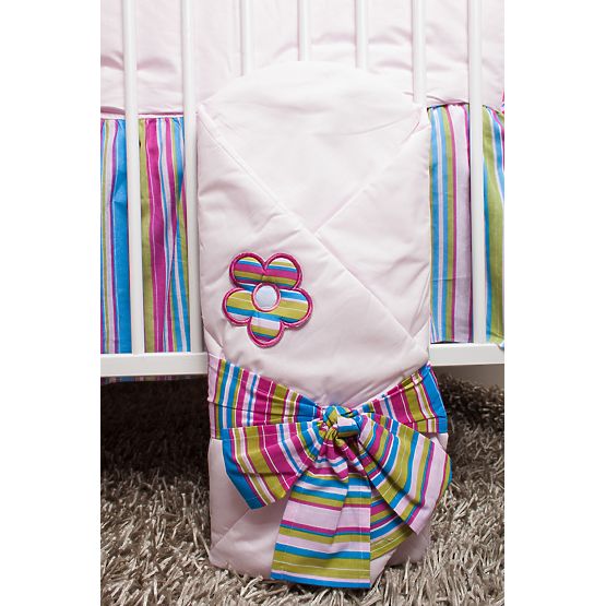 Baby-Bettwäsche-Set 120x90cm FLOWERS  - rosa