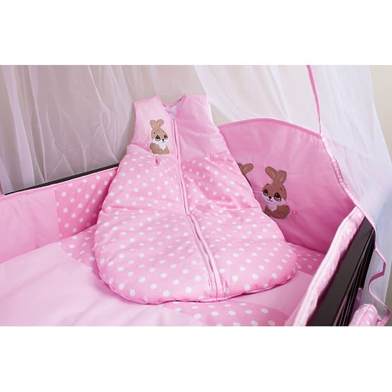 Baby-Bettwäsche-Set 120x90cm RABBIT - pink
