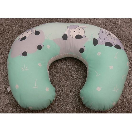 Baby-Bettwäsche-Set 120x90cm LÄMMCHEN - minze