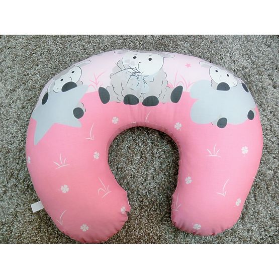 Baby-Bettwäsche-Set 120x90cm LÄMMCHEN - pink