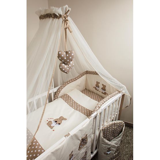 Baby-Bettwäsche-Set 120x90cm RABBIT - braun