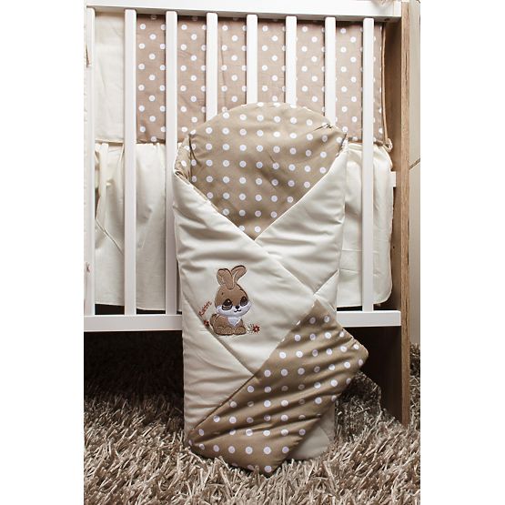 Baby-Bettwäsche-Set 120x90cm RABBIT - braun