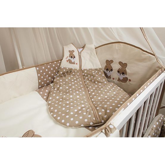 Baby-Bettwäsche-Set 120x90cm RABBIT - braun