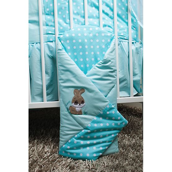 Baby-Bettwäsche-Set 120x90cm RABBIT - türkis