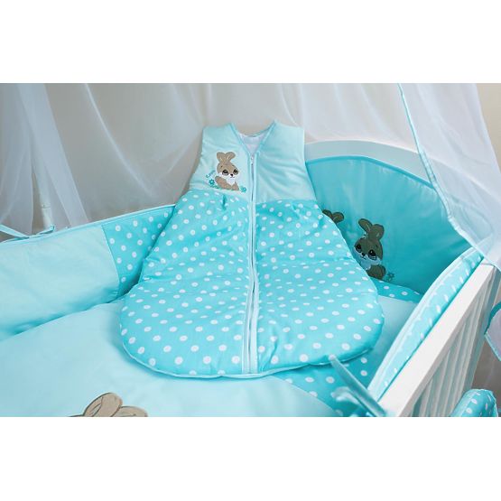 Baby-Bettwäsche-Set 120x90cm RABBIT - türkis