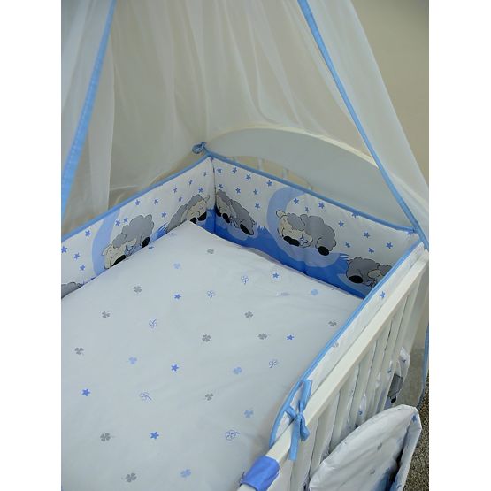 Baby-Bettwäsche-Set 135x100cm LÄMMCHEN - blau