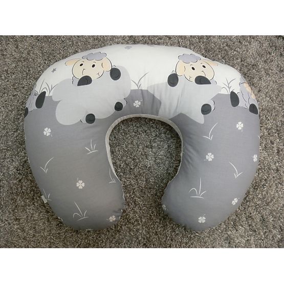 Baby-Bettwäsche-Set 135x100cm LÄMMCHEN - grau