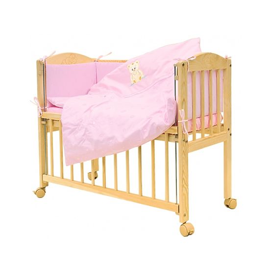 Baby-Bettwäsche-Set 7teilig - Scarlett Baby - BÄRCHEN - rosa