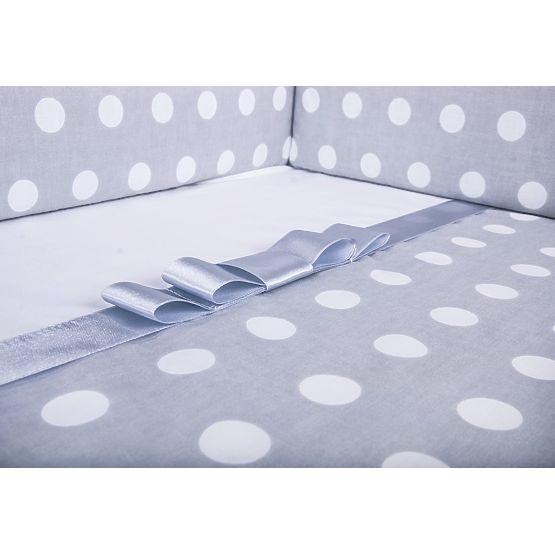 Baby-Bettwäsche-Set mit Schleife Grazie 120x90 cm - Grau