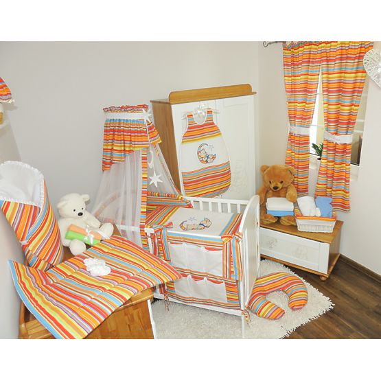 Baby-Bettwäsche - Streifen/rot