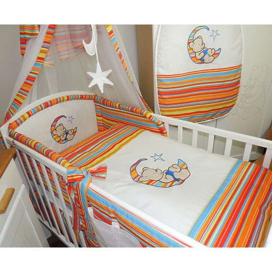 Baby-Bettwäsche - Streifen/rot