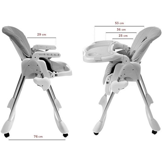 Baby essen stuhl Luxa - grau