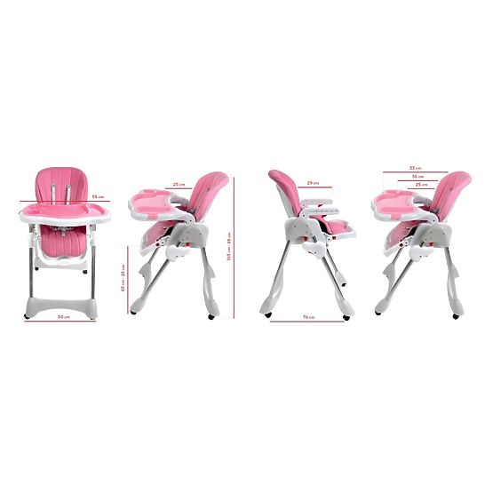 Baby essen stuhl Luxa - pink