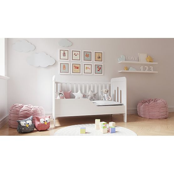Babybett Gitterbett Zuza 140x70 cm mit Sofaseite