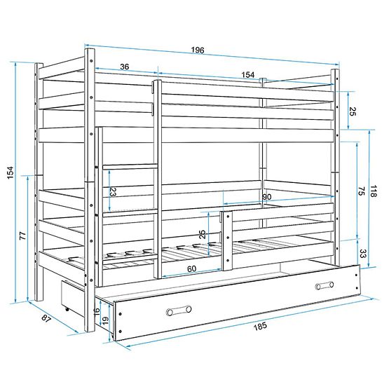 Baby patrová bett Rocky - grau