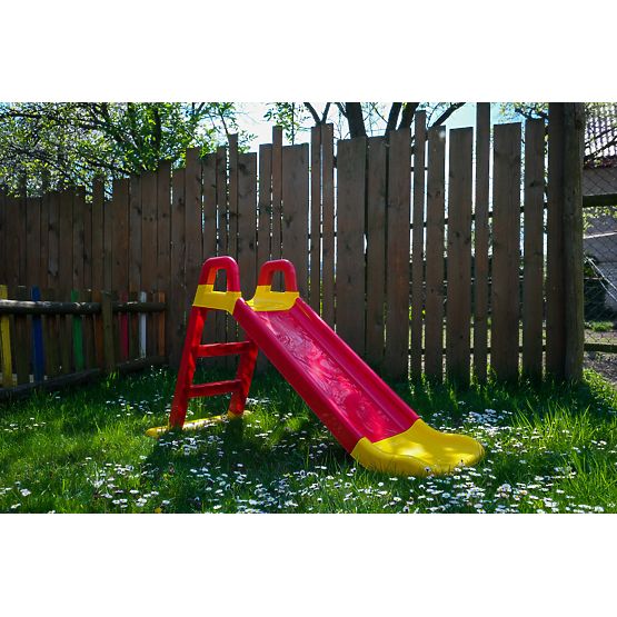 Kinderrutsche Happy 140 cm - rot-gelb