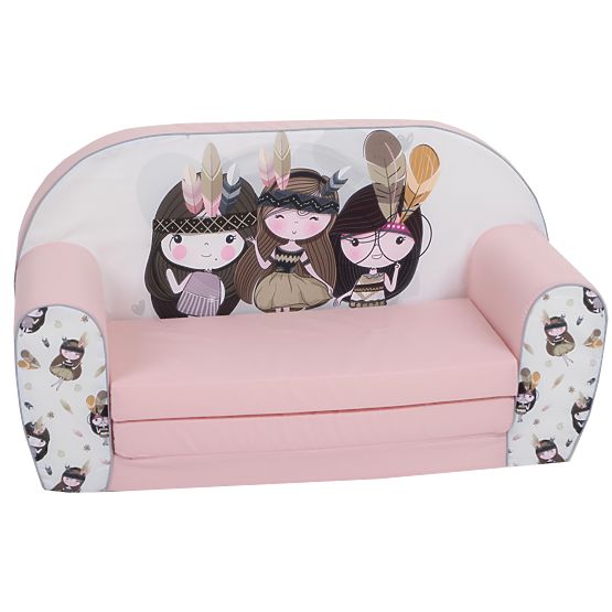Kindersofa Kleine Indianer - Rosa