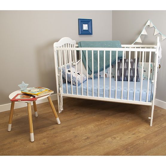 Babybett Alek mit versenkbarer Seite - weiß