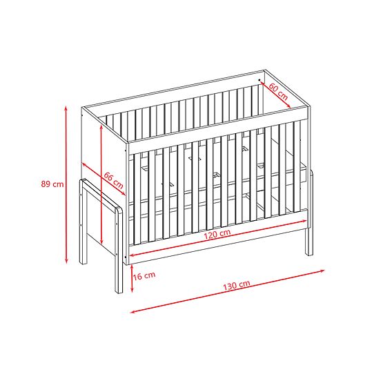 Babybett Gitterbett Viktor 120 x 60 cm