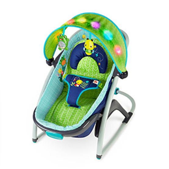Babywippe Bright Starts Light Up Lagoon Rocker Napper