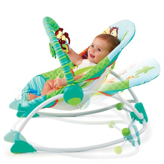 Babywippe Bright Starts Peek-und-Zoo - mit Vibrationen 