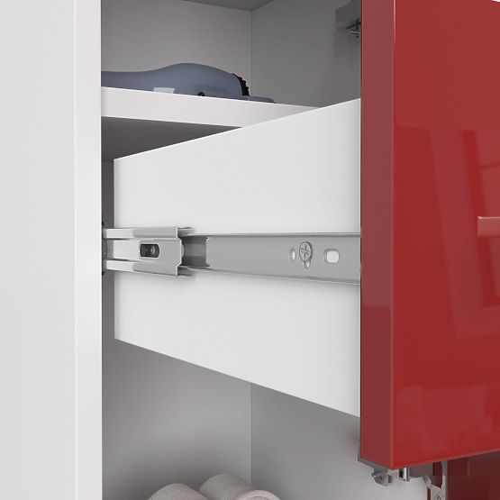 BADEZIMMERSCHRANK FIN SÄULE 30 2D 1SZ 85cm PK ROTER GLANZ