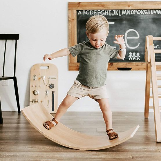 Balancebrett für Kinder Holzschaukel Gleichgewichtstraining ECOTOYS