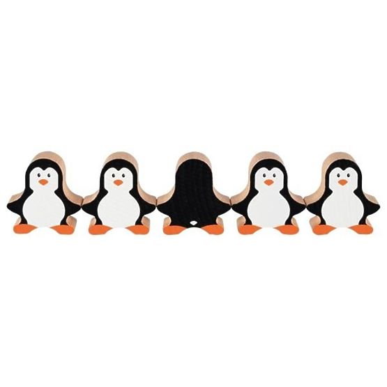 Balancespiel aus Holz - Pinguine