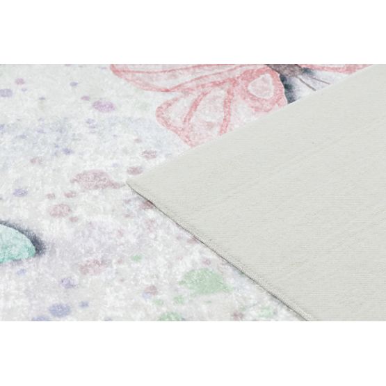 BAMBINO 1610 Waschmatte Schmetterlinge für Kinder rutschfest - Creme