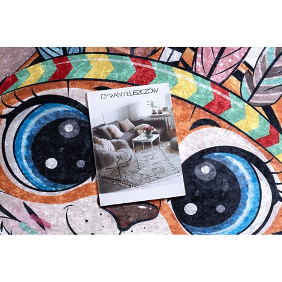 BAMBINO 1960 Waschmatte Tiger, Indianer für Kinder rutschfest - weiß