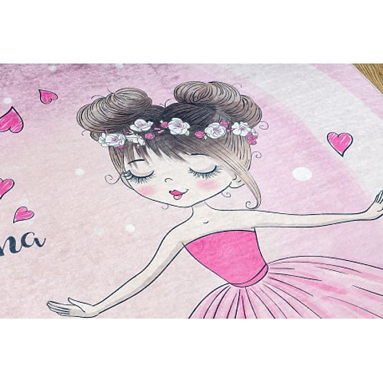 BAMBINO 2161 Waschmatte Ballerina, Kätzchen für Kinder rutschfest - rosa