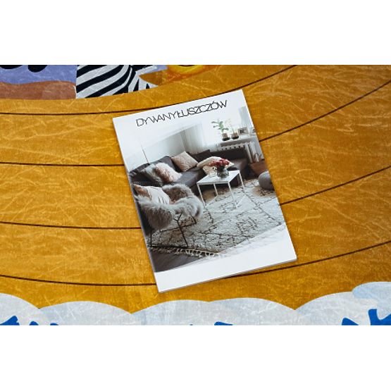 BAMBINO 2685 Waschmatte Tiere, Boot für Kinder rutschfest - blau/braun