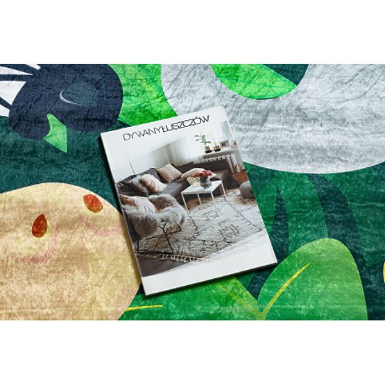 BAMBINO 2705 Waschmatte Tiere, Afrika für Kinder rutschfest - grün / braun