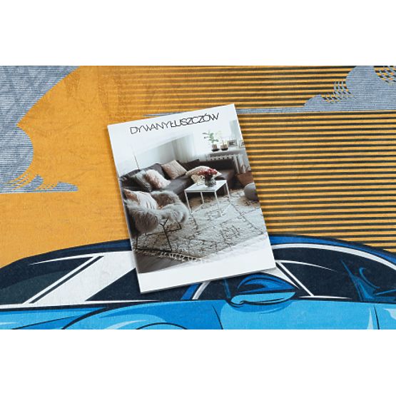 BAMBINO 41730 Waschmatte Auto, Rennbahn für Kinder rutschfest - grau / blau