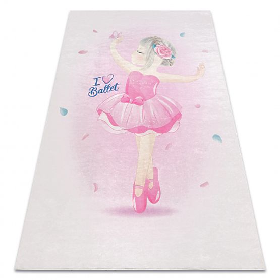 BAMBINO 42830 Waschmatte Ballerina für Kinder rutschfest - rosa