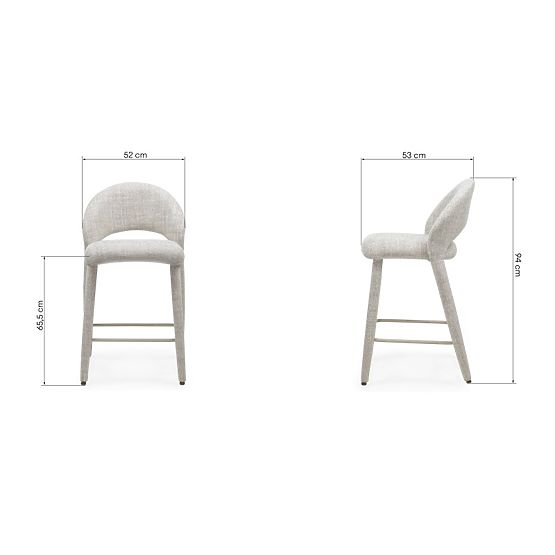 Barhocker Ella creme-braun