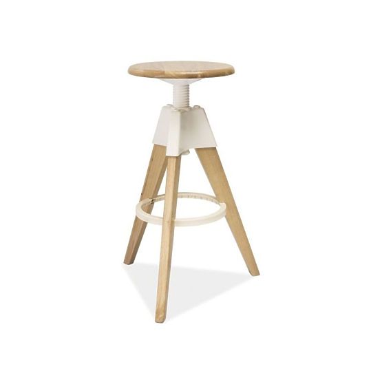 Barstuhl Stuhl BODO white/ eiche