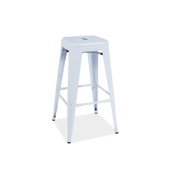 Barstuhl Stuhl LONG white