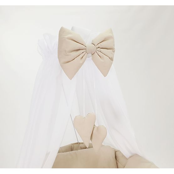 Baumwoll-Bettwäscheset für Weidenbettchen - Beige