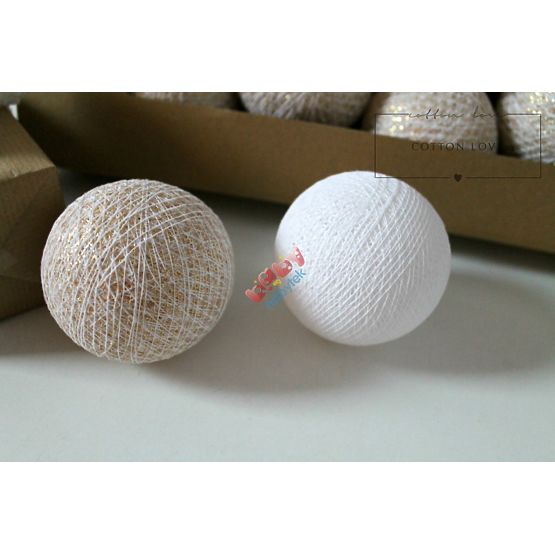 Baumwolle beleuchten LED bälle Baumwolle Bälle - gold