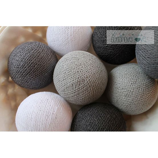 Baumwolle beleuchten LED bälle Baumwolle Bälle - graphit