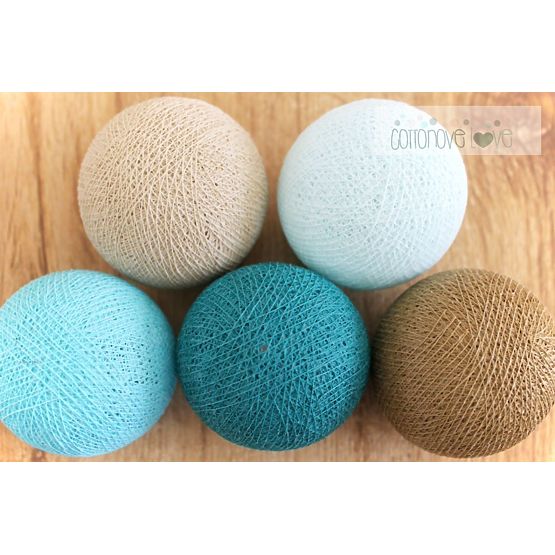 Baumwolle beleuchten LED bälle Baumwolle Bälle - türkis