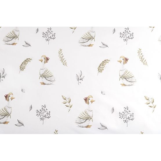 Baumwollspannbettlaken mit Gummi - Gänschen (120x60 cm)
