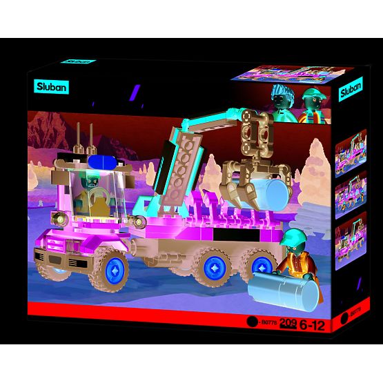 Bausatz Sluban Town Farm M38-B0778 - Traktor mit Holzanhänger