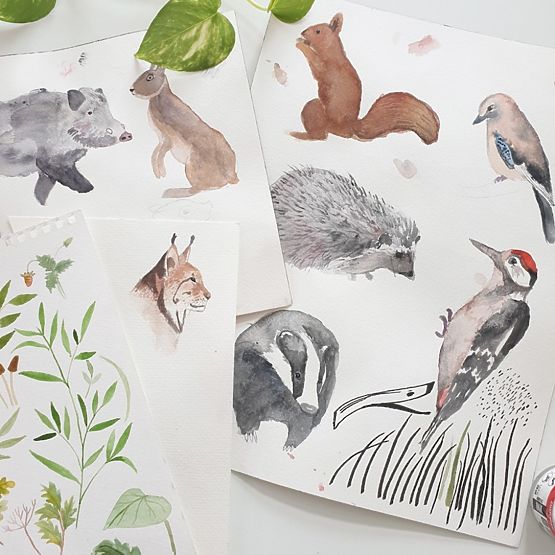 Befehlsblatt mit Füllung Leben im Wald