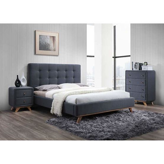 Bett MELISSA 160x200cm grey