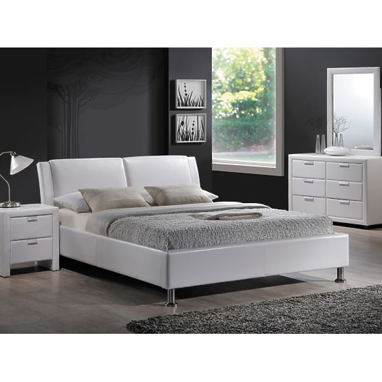 Bett MITO 140x200 weiß / chrom